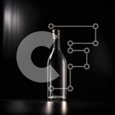 Intra Συλλεκτικό Ξύλινο Παζλ Plywood  4mm - Άδειο γυάλινο μπουκάλι με καπάκι με φελλό - Φωτογραφία Αρχείου Σε Ξύλινο Κουτί - Διαστάσεις: 10x10 cm – 25 κομμάτια - Image 1