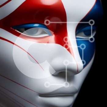 Intra Συλλεκτικό Ξύλινο Παζλ Plywood  4mm - Μανεκέν με Patriotic Face Paint Σε Ξύλινο Κουτί - Διαστάσεις Puzzle: 10x10 cm – 25 κομμάτια - Image 1