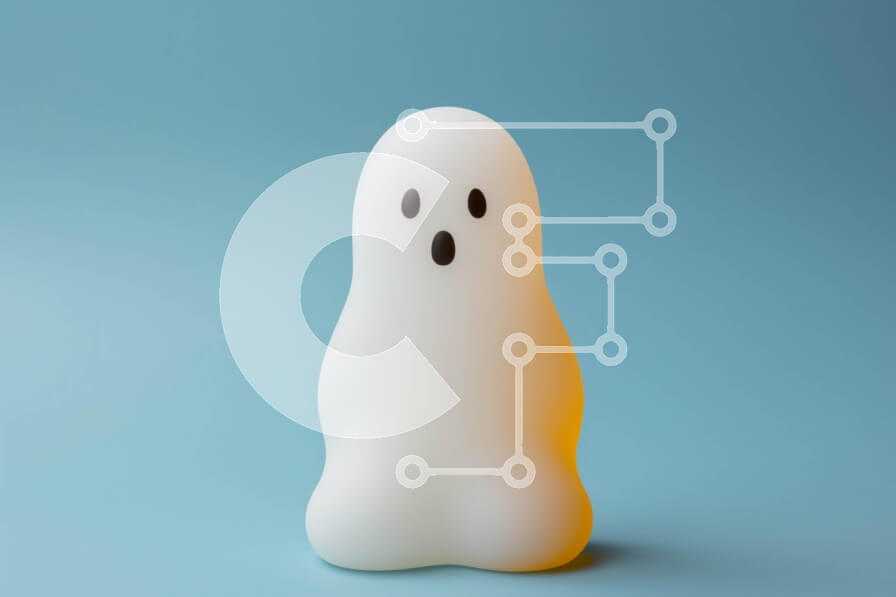 Intra Συλλεκτικό Ξύλινο Παζλ Plywood  4mm - Λευκό φωτιστικό φάντασμα σε πορτοκαλί φόντο Σε Ξύλινο Κουτί - Διαστάσεις Puzzle: 10x10 cm – 25 κομμάτια