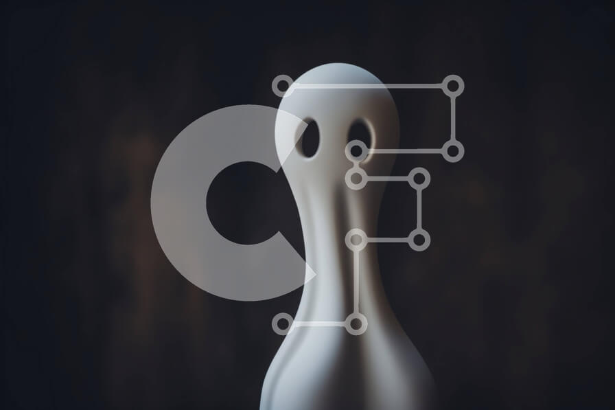 Intra Συλλεκτικό Ξύλινο Παζλ Plywood  4mm - Λευκό ειδώλιο σαν φάντασμα σε σκούρο φόντο Σε Ξύλινο Κουτί - Διαστάσεις Puzzle: 10x10 cm – 25 κομμάτια