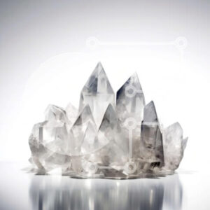 Intra Συλλεκτικό Ξύλινο Παζλ Plywood  4mm - Ομάδα διαυγών κρυστάλλων χαλαζία σε λευκό φόντο Σε Ξύλινο Κουτί - Διαστάσεις: 10x10 cm – 25 κομμάτια