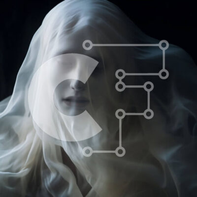 Intra Συλλεκτικό Ξύλινο Παζλ Plywood 4mm - Ghostly Woman τυλιγμένη σε λευκό ύφασμα Σε Ξύλινο Κουτί - Διαστάσεις Puzzle: 10x10 cm – 25 κομμάτια - Image 1