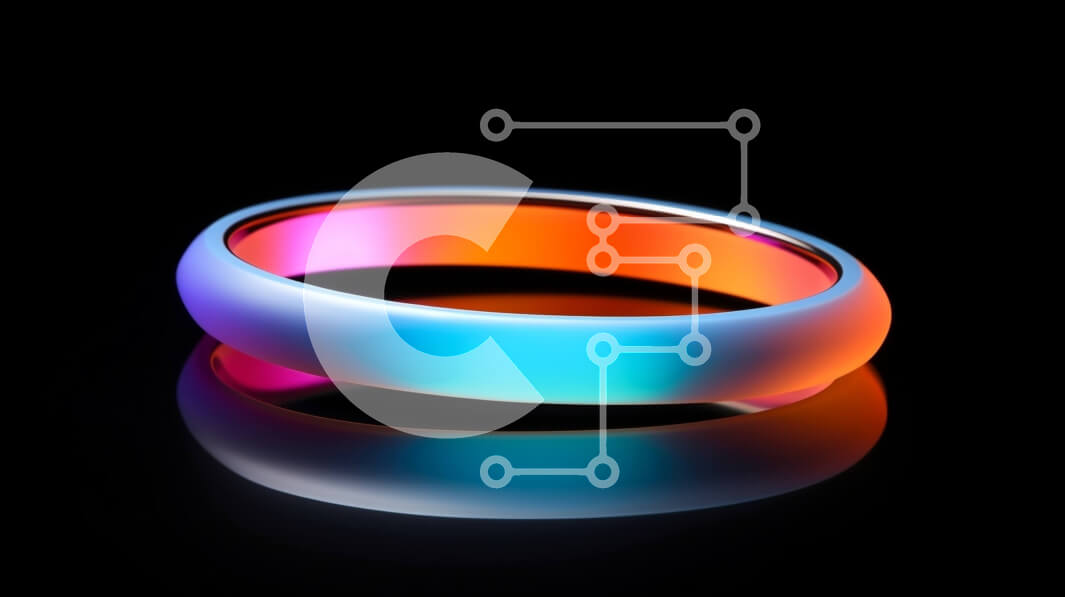 Intra Συλλεκτικό Ξύλινο Παζλ Plywood  4mm - Πολύχρωμο δαχτυλίδι σε μαύρο φόντο Σε Ξύλινο Κουτί - Διαστάσεις Puzzle: 10x10 cm – 25 κομμάτια