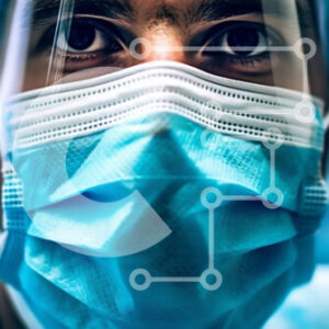 Intra Συλλεκτικό Ξύλινο Παζλ Plywood  4mm - Σοβαρός χειρουργός με μπλε χειρουργικό εξοπλισμό κοιτάζοντας την κάμερα Σε Ξύλινο Κουτί - Διαστάσεις Puzzle: 10x10 cm – 25 κομμάτια