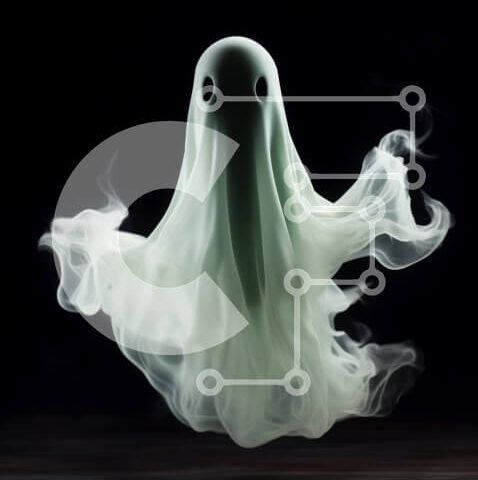 Intra Συλλεκτικό Ξύλινο Παζλ Plywood  4mm - Floating Ghost with White Smoke Σε Ξύλινο Κουτί - Διαστάσεις Puzzle: 10x10 cm – 25 κομμάτια - Image 1