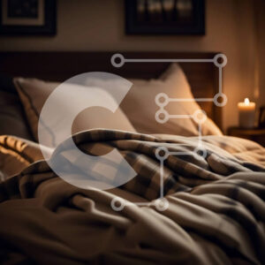 Intra Συλλεκτικό Ξύλινο Παζλ Plywood  4mm - Χαλαρωτικό υπνοδωμάτιο με αναμμένο κερί στο κομοδίνο Σε Ξύλινο Κουτί - Διαστάσεις Puzzle: 10x10 cm – 25 κομμάτια