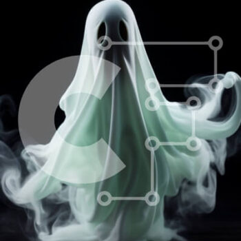 Intra Συλλεκτικό Ξύλινο Παζλ Plywood  4mm - Λευκό φάντασμα που επιπλέει στον αέρα με τον καπνό Σε Ξύλινο Κουτί - Διαστάσεις Puzzle: 10x10 cm – 25 κομμάτια - Image 1