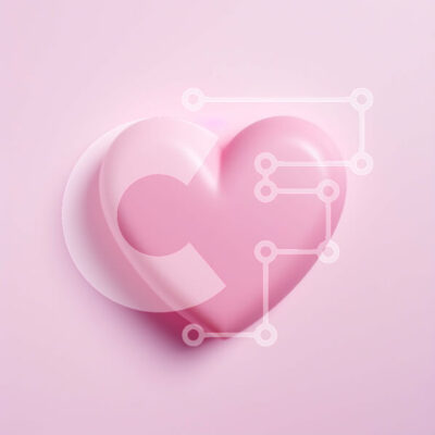 Intra Συλλεκτικό Ξύλινο Παζλ Plywood  4mm - Ροζ σχήμα καρδιάς σε υπόλευκο φόντο Σε Ξύλινο Κουτί - Διαστάσεις Puzzle: 10x10 cm – 25 κομμάτια - Image 1