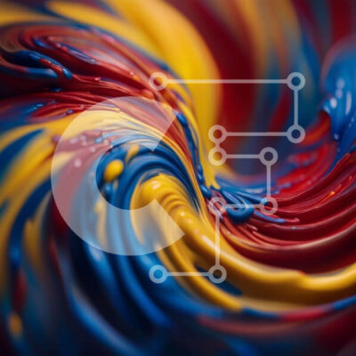 Intra Συλλεκτικό Ξύλινο Παζλ Plywood  4mm - Ζωντανά στροβιλιζόμενα χρώματα σε υγρή λήψη από κοντά Σε Ξύλινο Κουτί - Διαστάσεις Puzzle: 10x10 cm – 25 κομμάτια - Image 1