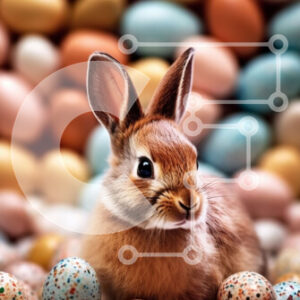 Intra Συλλεκτικό Ξύλινο Παζλ Plywood  4mm - Αξιολάτρευτο πασχαλινό λαγουδάκι με πολύχρωμα αυγά Σε Ξύλινο Κουτί - Διαστάσεις: 10x10 cm – 25 κομμάτια