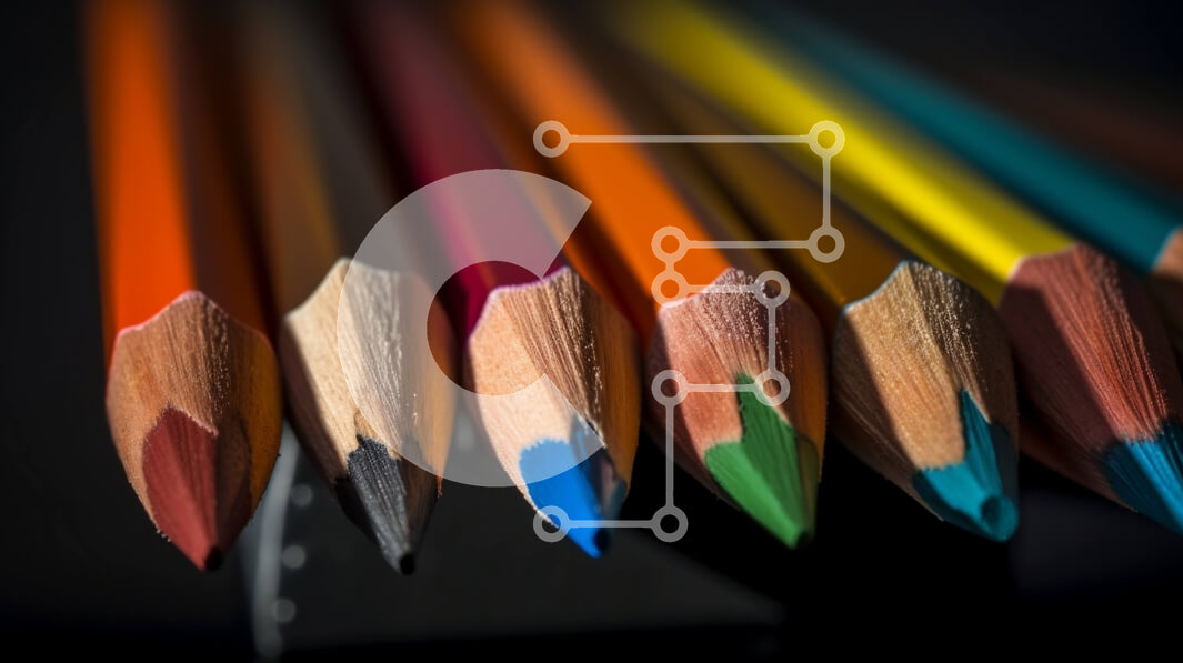 Intra Συλλεκτικό Ξύλινο Παζλ Plywood  4mm - Ζωντανή εικόνα με πολύχρωμα μολύβια σε μια γραμμή Σε Ξύλινο Κουτί - Διαστάσεις: 10x10 cm – 25 κομμάτια