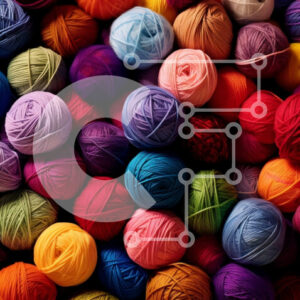 Intra Συλλεκτικό Ξύλινο Παζλ Plywood  4mm - Ζωντανή εικόνα ενός σωρού από πολύχρωμες μπάλες νήματος Σε Ξύλινο Κουτί - Διαστάσεις: 10x10 cm – 25 κομμάτια