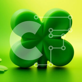 Intra Συλλεκτικό Ξύλινο Παζλ Plywood  4mm - Πράσινο τετράφυλλο ειδώλιο τριφυλλιού σε τραπέζι με διάσπαρτα φύλλα Σε Ξύλινο Κουτί - Διαστάσεις Puzzle: 10x10 cm – 25 κομμάτια - Image 1