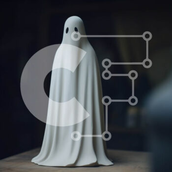 Intra Συλλεκτικό Ξύλινο Παζλ Plywood  4mm - Λευκό ειδώλιο φάντασμα σε ξύλινο τραπέζι Σε Ξύλινο Κουτί - Διαστάσεις Puzzle: 10x10 cm – 25 κομμάτια - Image 1