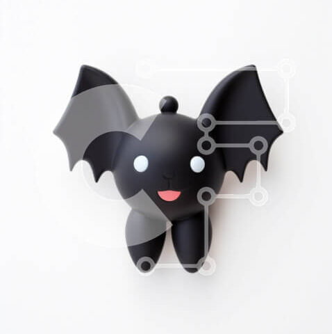 Intra Συλλεκτικό Ξύλινο Παζλ Plywood  4mm - Ανάποδη Μαύρη Νυχτερίδα Παιχνιδιού με Απλωμένα Φτερά Σε Ξύλινο Κουτί - Διαστάσεις: 10x10 cm – 25 κομμάτια - Image 1