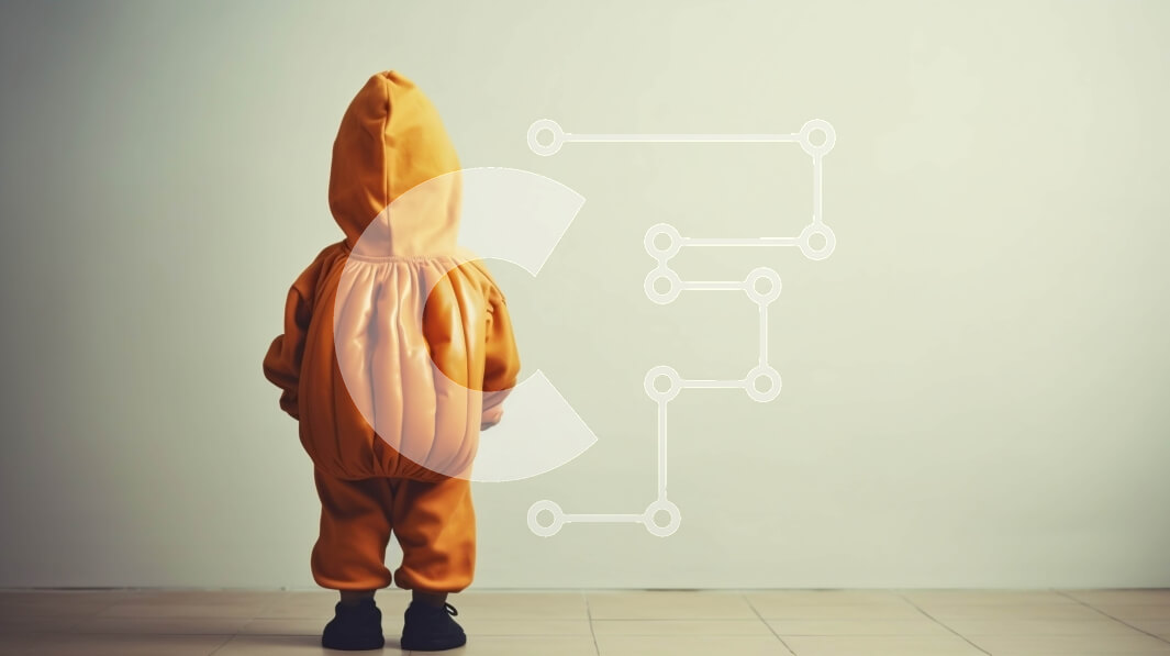 Intra Συλλεκτικό Ξύλινο Παζλ Plywood  4mm - Αξιολάτρευτο παιδί με κοστούμι κολοκύθας Σε Ξύλινο Κουτί - Διαστάσεις Puzzle: 10x10 cm – 25 κομμάτια