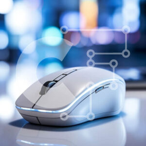 Intra Συλλεκτικό Ξύλινο Παζλ Plywood  4mm - Λευκό ποντίκι σε ανακλαστικό τραπέζι Σε Ξύλινο Κουτί - Διαστάσεις: 10x10 cm – 25 κομμάτια