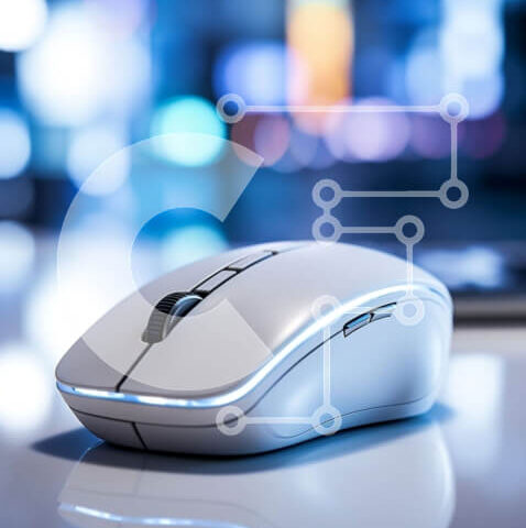 Intra Συλλεκτικό Ξύλινο Παζλ Plywood  4mm - Λευκό ποντίκι σε ανακλαστικό τραπέζι Σε Ξύλινο Κουτί - Διαστάσεις: 10x10 cm – 25 κομμάτια - Image 1