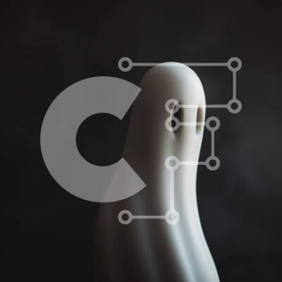 Intra Συλλεκτικό Ξύλινο Παζλ Plywood  4mm - Άσπρο ειδώλιο φάντασμα σε σκούρο φόντο Σε Ξύλινο Κουτί - Διαστάσεις Puzzle: 10x10 cm – 25 κομμάτια - Image 1