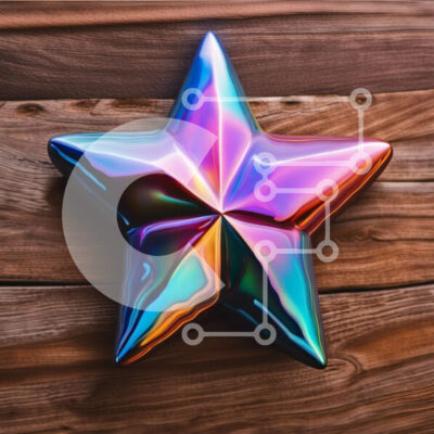 Intra Συλλεκτικό Ξύλινο Παζλ Plywood  4mm - Διακοσμητικό μεταλλικό αστέρι σε ρουστίκ ξύλινο τοίχο Σε Ξύλινο Κουτί - Διαστάσεις: 10x10 cm – 25 κομμάτια - Image 1