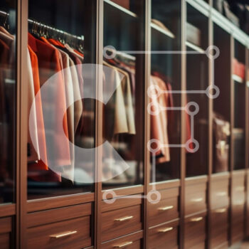 Intra Συλλεκτικό Ξύλινο Παζλ Plywood  4mm - Ντουλάπα με ξύλινα ράφια και γυάλινες πόρτες Σε Ξύλινο Κουτί - Διαστάσεις Puzzle: 10x10 cm – 25 κομμάτια - Image 1