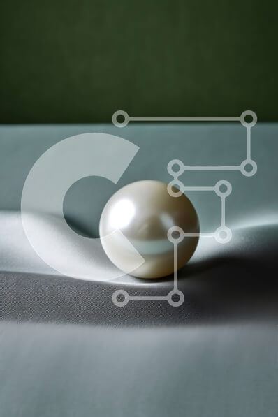 Intra Συλλεκτικό Ξύλινο Παζλ Plywood  4mm - Όμορφη εικόνα ενός λευκού μαργαριταριού σε ένα πράσινο πανί Σε Ξύλινο Κουτί - Διαστάσεις: 10x10 cm – 25 κομμάτια