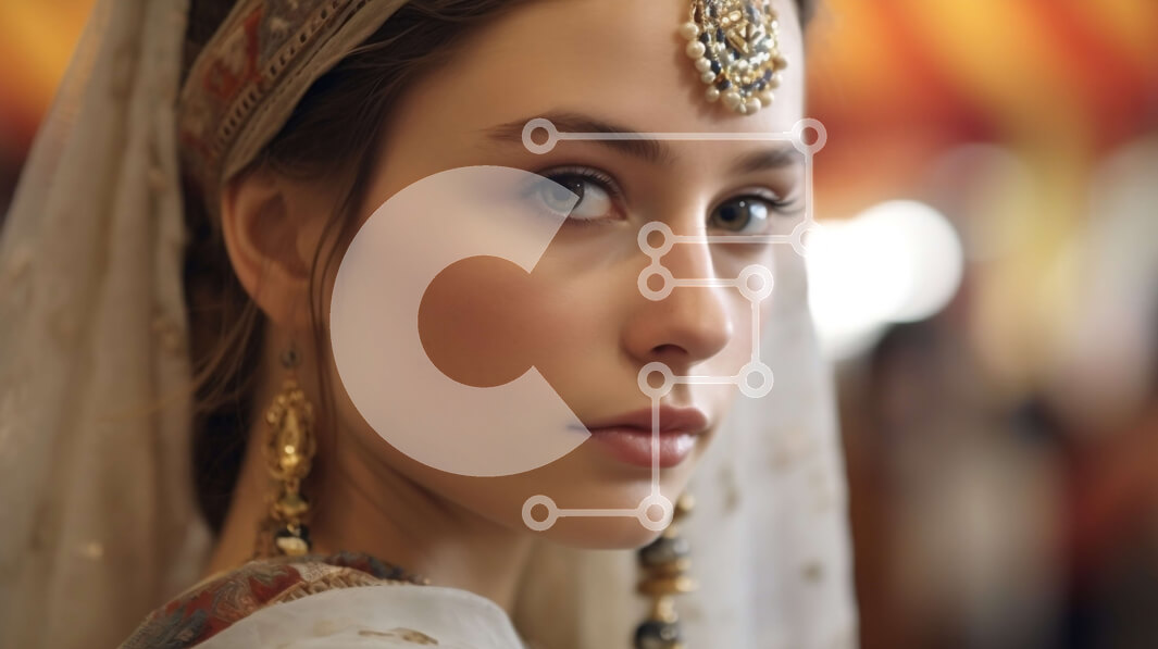 Intra Συλλεκτικό Ξύλινο Παζλ Plywood  4mm - Όμορφη εικόνα μιας γυναίκας με παραδοσιακά ινδικά ρούχα Σε Ξύλινο Κουτί - Διαστάσεις Puzzle: 10x10 cm – 25 κομμάτια