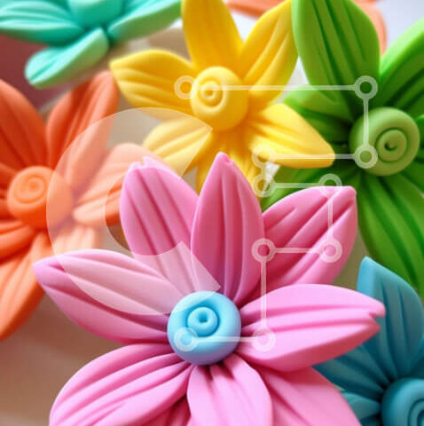 Intra Συλλεκτικό Ξύλινο Παζλ Plywood  4mm - Πολύχρωμα λουλούδια σε βάζο Σε Ξύλινο Κουτί - Διαστάσεις: 10x10 cm – 25 κομμάτια - Image 1