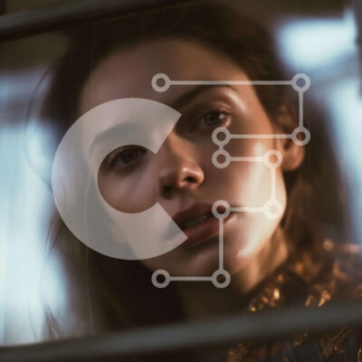 Intra Συλλεκτικό Ξύλινο Παζλ Plywood  4mm - Εκπληκτική φωτογραφία γυναίκας που κοιτάζει τη νύχτα με θέα την πόλη μέσα από το παράθυρο Σε Ξύλινο Κουτί - Διαστάσεις Puzzle: 10x10 cm – 25 κομμάτια - Image 1