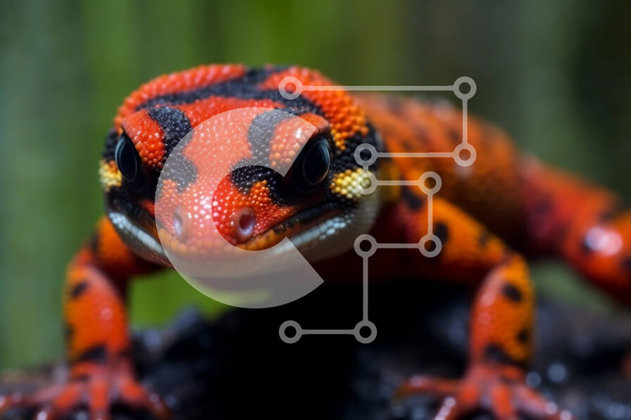 Intra Συλλεκτικό Ξύλινο Παζλ Plywood  4mm - Όμορφη εικόνα μιας σαύρας στην άγρια ​​φύση Σε Ξύλινο Κουτί - Διαστάσεις: 10x10 cm – 25 κομμάτια