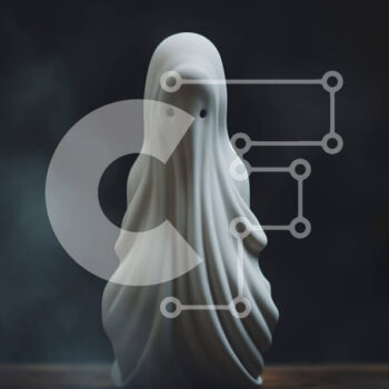 Intra Συλλεκτικό Ξύλινο Παζλ Plywood  4mm - Λευκό ειδώλιο σε σχήμα φαντάσματος με καπνό σε ένα τραπέζι Σε Ξύλινο Κουτί - Διαστάσεις Puzzle: 10x10 cm – 25 κομμάτια - Image 1