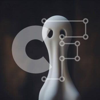 Intra Συλλεκτικό Ξύλινο Παζλ Plywood  4mm - Ειδώλιο σαν φάντασμα μπροστά σε σκούρο φόντο Σε Ξύλινο Κουτί - Διαστάσεις Puzzle: 10x10 cm – 25 κομμάτια - Image 1