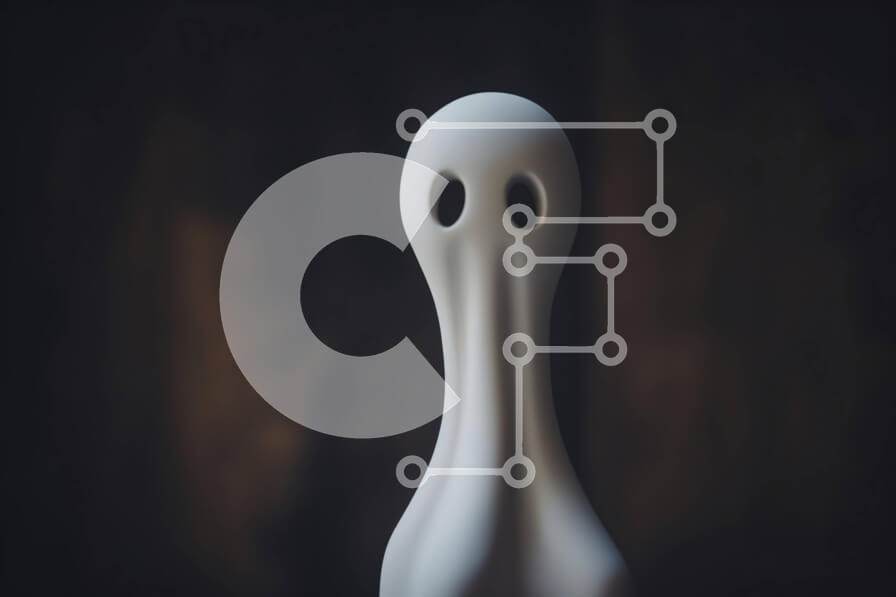 Intra Συλλεκτικό Ξύλινο Παζλ Plywood  4mm - Ειδώλιο σαν φάντασμα μπροστά σε σκούρο φόντο Σε Ξύλινο Κουτί - Διαστάσεις Puzzle: 10x10 cm – 25 κομμάτια