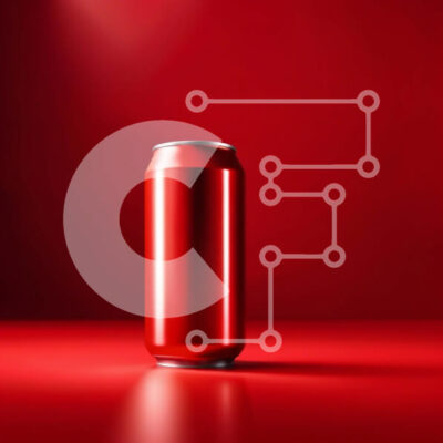 Intra Συλλεκτικό Ξύλινο Παζλ Plywood 4mm - Ζωντανή εικόνα ενός κόκκινου κουτιού αναψυκτικού σε μια φωτεινή κόκκινη επιφάνεια Σε Ξύλινο Κουτί - Διαστάσεις: 10x10 cm – 25 κομμάτια - Image 1