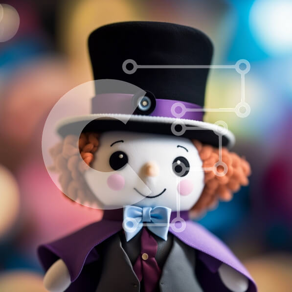 Intra Συλλεκτικό Ξύλινο Παζλ Plywood  4mm - Παιχνιδιάρικος κλόουν με ζωηρή στολή Σε Ξύλινο Κουτί - Διαστάσεις Puzzle: 10x10 cm – 25 κομμάτια