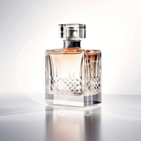 Intra Συλλεκτικό Ξύλινο Παζλ Plywood  4mm - Όμορφη εικόνα ενός μπουκαλιού αρώματος σε ένα τραπέζι Σε Ξύλινο Κουτί - Διαστάσεις Puzzle: 10x10 cm – 25 κομμάτια - Image 1