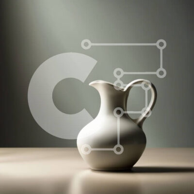 Intra Συλλεκτικό Ξύλινο Παζλ Plywood  4mm - Όμορφη εικόνα μιας λευκής κεραμικής στάμνας σε ένα ξύλινο τραπέζι Σε Ξύλινο Κουτί - Διαστάσεις Puzzle: 10x10 cm – 25 κομμάτια - Image 1