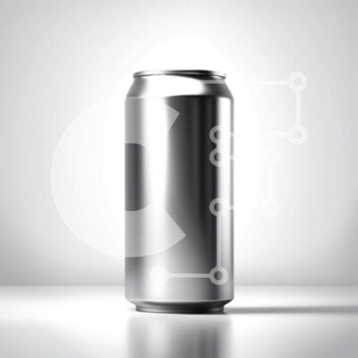 Intra Συλλεκτικό Ξύλινο Παζλ Plywood  4mm - Δροσιστική εικόνα ενός ασημένιου κουτιού σόδας σε καθαρό φόντο Σε Ξύλινο Κουτί - Διαστάσεις: 10x10 cm – 25 κομμάτια - Image 1