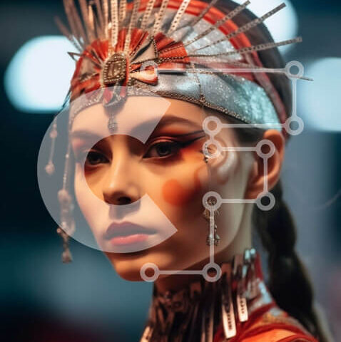 Intra Συλλεκτικό Ξύλινο Παζλ Plywood 4mm - Όμορφο πορτρέτο μιας γυναίκας με περίπλοκη κόμμωση και κοσμήματα Σε Ξύλινο Κουτί - Διαστάσεις Puzzle: 10x10 cm – 25 κομμάτια - Image 1