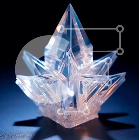 Intra Συλλεκτικό Ξύλινο Παζλ Plywood 4mm - Πυραμίδα από καθαρό γυαλί με μυτερή κορυφή σε μαύρη επιφάνεια Σε Ξύλινο Κουτί - Διαστάσεις: 10x10 cm – 25 κομμάτια - Image 1