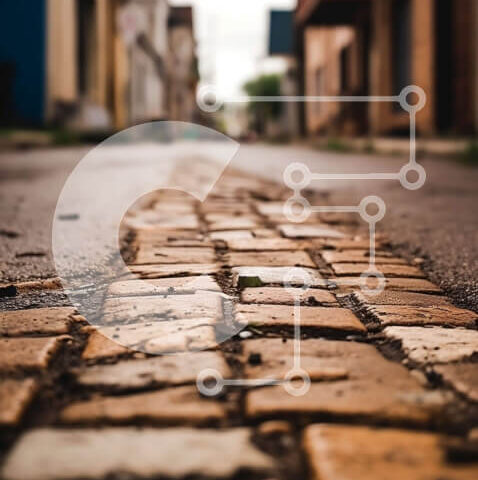 Intra Συλλεκτικό Ξύλινο Παζλ Plywood  4mm - Όμορφη εικόνα ενός ιστορικού δρόμου σε μια πόλη Σε Ξύλινο Κουτί - Διαστάσεις Puzzle: 10x10 cm – 25 κομμάτια - Image 1