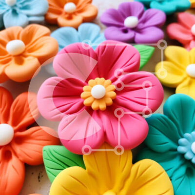 Intra Συλλεκτικό Ξύλινο Παζλ Plywood  4mm - Ζωντανή κυκλική διάταξη λουλουδιών Σε Ξύλινο Κουτί - Διαστάσεις: 10x10 cm – 25 κομμάτια - Image 1