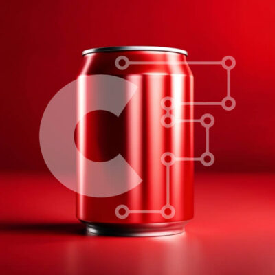 Intra Συλλεκτικό Ξύλινο Παζλ Plywood 4mm - Ζωντανή εικόνα ενός κόκκινου κουτιού αναψυκτικού σε μια ταιριαστή επιφάνεια Σε Ξύλινο Κουτί - Διαστάσεις: 10x10 cm – 25 κομμάτια - Image 1