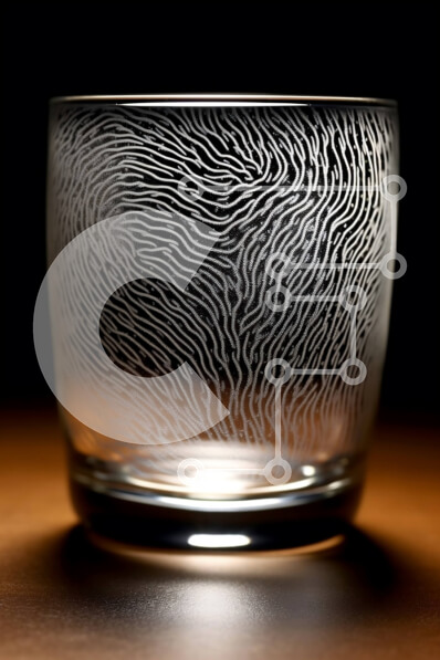 Intra Συλλεκτικό Ξύλινο Παζλ Plywood  4mm - Εκπληκτική εικόνα του νερού σε ένα ποτήρι με μοτίβο κυμάτων Σε Ξύλινο Κουτί - Διαστάσεις: 10x10 cm – 25 κομμάτια