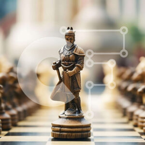 Intra Συλλεκτικό Ξύλινο Παζλ Plywood  4mm - Ξύλινη σκακιέρα με φιγούρες που παίζουν ένα παιχνίδι Σε Ξύλινο Κουτί - Διαστάσεις Puzzle: 10x10 cm – 25 κομμάτια