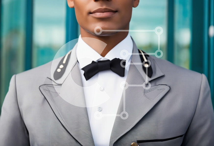 Intra Συλλεκτικό Ξύλινο Παζλ Plywood  4mm - Κομψός μαύρος με γκρι κοστούμι και παπιγιόν Σε Ξύλινο Κουτί - Διαστάσεις Puzzle: 10x10 cm – 25 κομμάτια