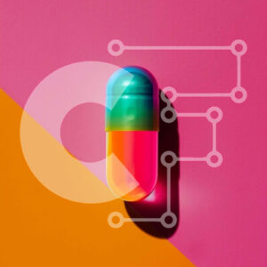 Intra Συλλεκτικό Ξύλινο Παζλ Plywood  4mm - Πολύχρωμο χάπι σε ζωντανό φόντο Σε Ξύλινο Κουτί - Διαστάσεις Puzzle: 10x10 cm – 25 κομμάτια