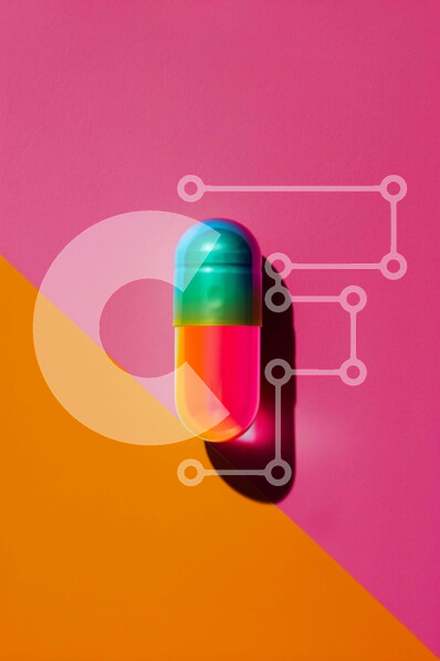 Intra Συλλεκτικό Ξύλινο Παζλ Plywood  4mm - Πολύχρωμο χάπι σε ζωντανό φόντο Σε Ξύλινο Κουτί - Διαστάσεις Puzzle: 10x10 cm – 25 κομμάτια