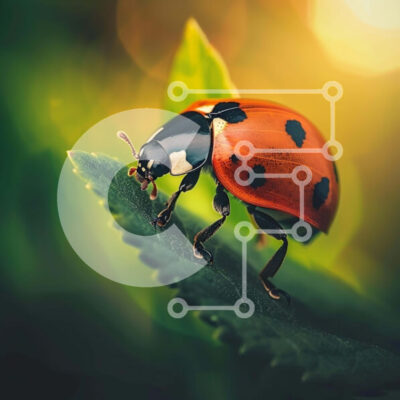 Intra Συλλεκτικό Ξύλινο Παζλ Plywood  4mm - Πασχαλίτσα στο πράσινο φύλλο Σε Ξύλινο Κουτί - Διαστάσεις: 10x10 cm – 25 κομμάτια - Image 1