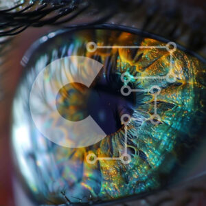 Intra Συλλεκτικό Ξύλινο Παζλ Plywood  4mm - Κοντινό πλάνο ματιών με έντονα χρώματα Σε Ξύλινο Κουτί - Διαστάσεις Puzzle: 10x10 cm – 25 κομμάτια